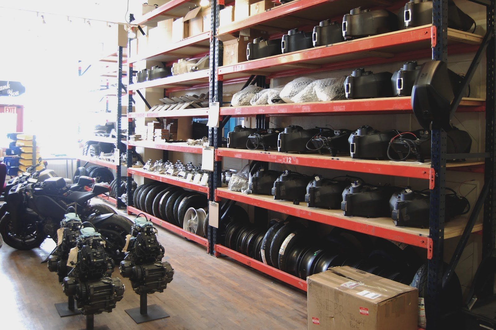 Denver shop — engines and shelves